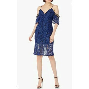 NWT Bardot Blue Lace Taegen Dress - size Large